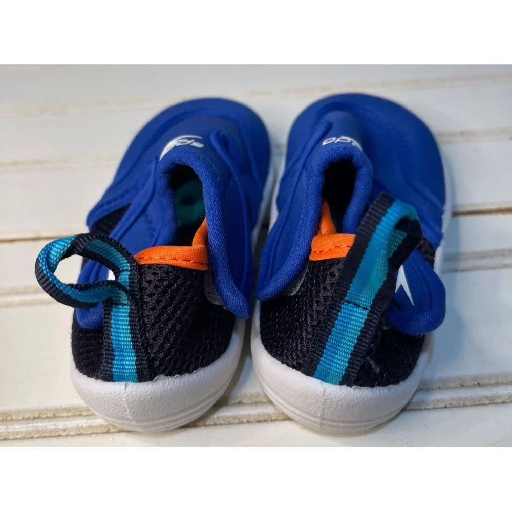 Speedo Toddler Boys Water Shoes Size 5/6 Blue & Orange Mesh Quick-Dry Lightweigh
